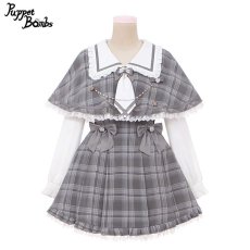 画像1: 【Q112】探偵チェックワンピースセット (1)
