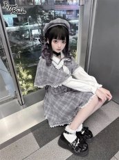 画像14: 【Q112】探偵チェックワンピースセット (14)