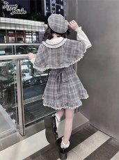 画像15: 【Q112】探偵チェックワンピースセット (15)