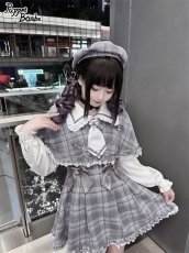 画像13: 【Q112】探偵チェックワンピースセット (13)
