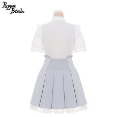 画像4: 【Q154】ビジューフリルボックスプリーツスカート【30％OFF】 (4)