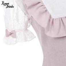 画像5: 【Q197】ヨーク切り替えレースパフ袖セットアップ (5)