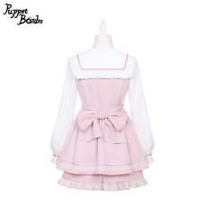 画像2: 【Q348】はしごレースセーラーセットアップ (2)