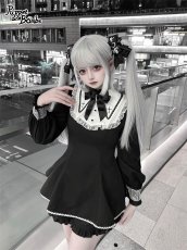 画像11: 【Q381】ヨーク切り替えクロス刺繍セットアップ (11)