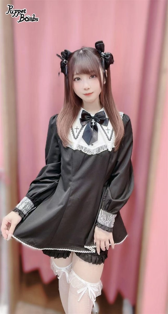 画像11: 【Q381】ヨーク切り替えクロス刺繍セットアップ (11)