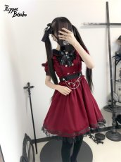 画像6: 【送料無料】Q402オフショルハートレイヤード風ワンピース《予約受付》 (6)