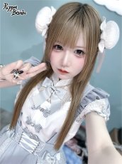 画像16: 【Q208】レーシーティアードサス付きスカート (16)