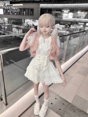 画像6: 【送料無料】Q419ハート×パールリボンサス付きスカート《予約受付》 (6)