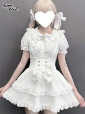 画像7: 【送料無料】Q419ハート×パールリボンサス付きスカート《予約受付》 (7)