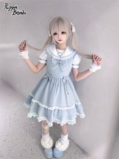 画像1: 【送料無料】Q429レースセーラーワンピース《予約受付》 (1)