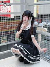 画像6: 【Q433】シアーチェックレイヤード風ワンピース (6)