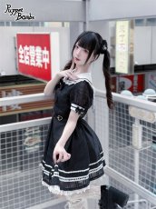 画像9: 【Q433】シアーチェックレイヤード風ワンピース (9)