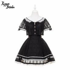 画像1: 【Q433】シアーチェックレイヤード風ワンピース (1)