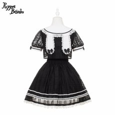 画像2: 【Q433】シアーチェックレイヤード風ワンピース (2)