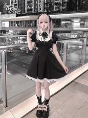 画像1: 【送料無料】Q436肩レースヨーク切り替えワンピース《予約受付》 (1)