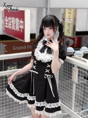 画像2: 【Q439】ヨーク切り替えレースアップワンピース (2)