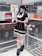 画像10: 【Q439】ヨーク切り替えレースアップワンピース (10)