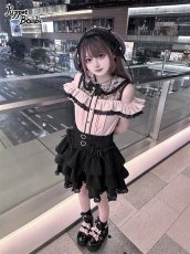 画像11: 【Q443】レース肩あきフリル半袖ブラウス (11)