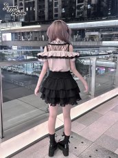 画像14: 【Q443】レース肩あきフリル半袖ブラウス (14)