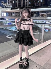 画像6: 【送料無料】Q443レース肩あきフリル半袖ブラウス《予約受付》 (6)