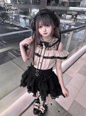 画像9: 【Q443】レース肩あきフリル半袖ブラウス (9)