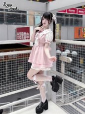 画像9: 【送料無料】Q448はしごレースリボンセーラーセットアップ《予約受付》 (9)