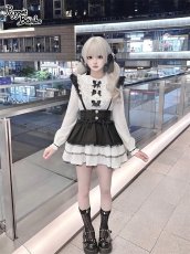 画像3: 【送料無料】Q455 3連リボンフリルブラウス《予約受付》 (3)