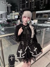 画像3: 【送料無料】Q458レースケープ風ブラウス《予約受付》 (3)