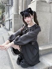 画像10: 【送料無料】Q463 チェックレイヤード風ワンピース《予約受付》 (10)