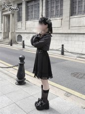 画像5: 【送料無料】Q463 チェックレイヤード風ワンピース《予約受付》 (5)