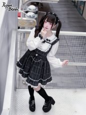画像4: 【送料無料】Q466 レイヤード風チェックワンピース《予約受付》 (4)