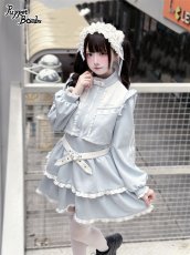 画像9: 【Q467】 レイヤード風フリルジャージワンピース (9)