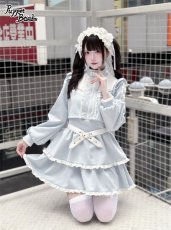 画像11: 【Q467】 レイヤード風フリルジャージワンピース (11)