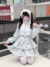 画像12: 【Q467】 レイヤード風フリルジャージワンピース (12)