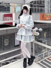 画像6: 【Q467】 レイヤード風フリルジャージワンピース (6)