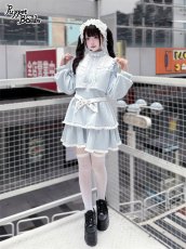 画像7: 【Q467】 レイヤード風フリルジャージワンピース (7)