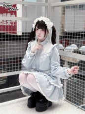 画像13: 【Q467】 レイヤード風フリルジャージワンピース (13)