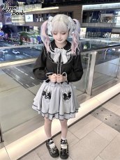 画像4: 【Q470】 レース切り替えパフ長袖ブラウス (4)