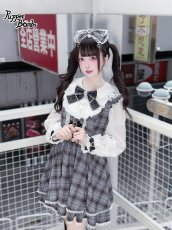 画像7: 【送料無料】Q471 グレーチェックヨークワンピース《予約受付》 (7)