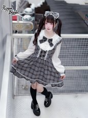 画像8: 【送料無料】Q471 グレーチェックヨークワンピース《予約受付》 (8)