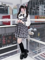 画像9: 【送料無料】Q471 グレーチェックヨークワンピース《予約受付》 (9)