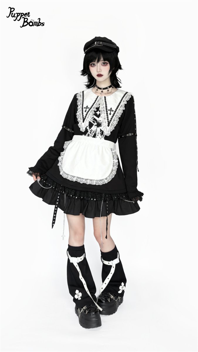 画像4: 【QS200】 総レースハーフエプロン (4)