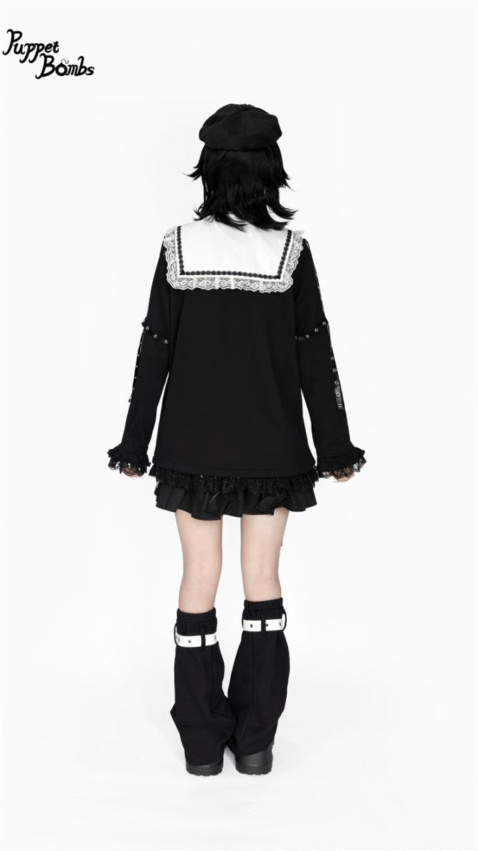 画像10: 【Q485 】ダーククロスカジュアルトップス  (10)