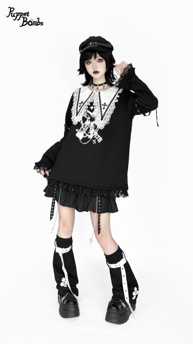 画像5: 【Q485 】ダーククロスカジュアルトップス  (5)