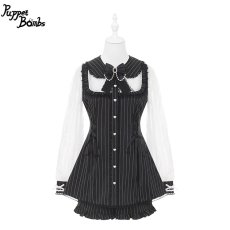 画像1: 【送料無料】Q501 ピンストライプレイヤード風セットアップ《予約受付》 (1)