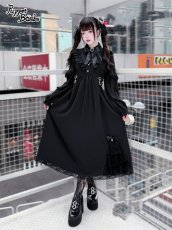 画像6: 【送料無料】Q502  シフォン長袖ロングワンピース《予約受付》 (6)