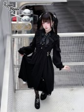 画像8: 【送料無料】Q502  シフォン長袖ロングワンピース《予約受付》 (8)