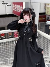 画像7: 【送料無料】Q502  シフォン長袖ロングワンピース《予約受付》 (7)