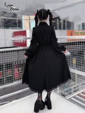 画像9: 【送料無料】Q502  シフォン長袖ロングワンピース《予約受付》 (9)