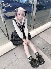 画像4: 【送料無料】Q507セーラー長袖ブラウス《予約受付》 (4)